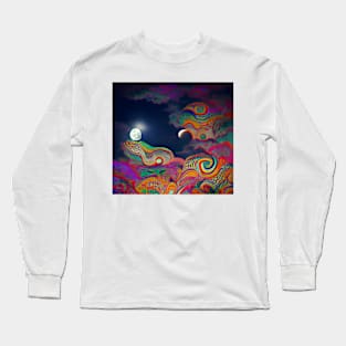 Psychedelic Night Sky Long Sleeve T-Shirt